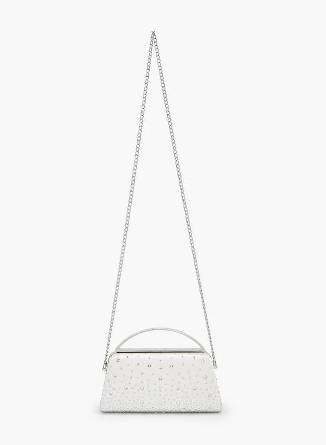 Flora Bella By Shoexpress Crystal Clutch With Detachable Shoulder Chain Strap Ramadan Collection